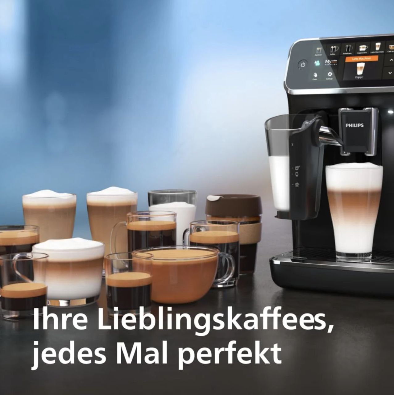 Premium Kaffeevollautomat Serie 5400 – 12 köstliche Getränkeoptionen